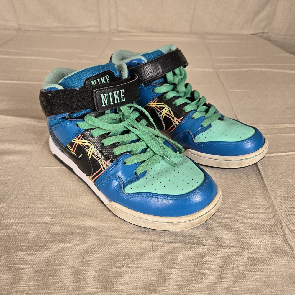 Nike Women's Air Mogan Mid 2 Size 8.5 Blue Black Green